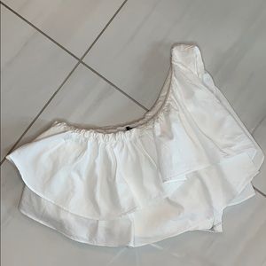 Zara // One Shoulder Ruffle Top